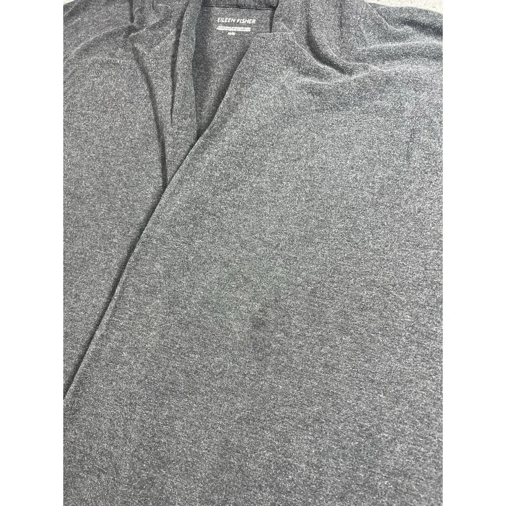 Eileen Fisher Open Front Cardigan Jacket Tencel‎ Blend Grey Women's Size Medium